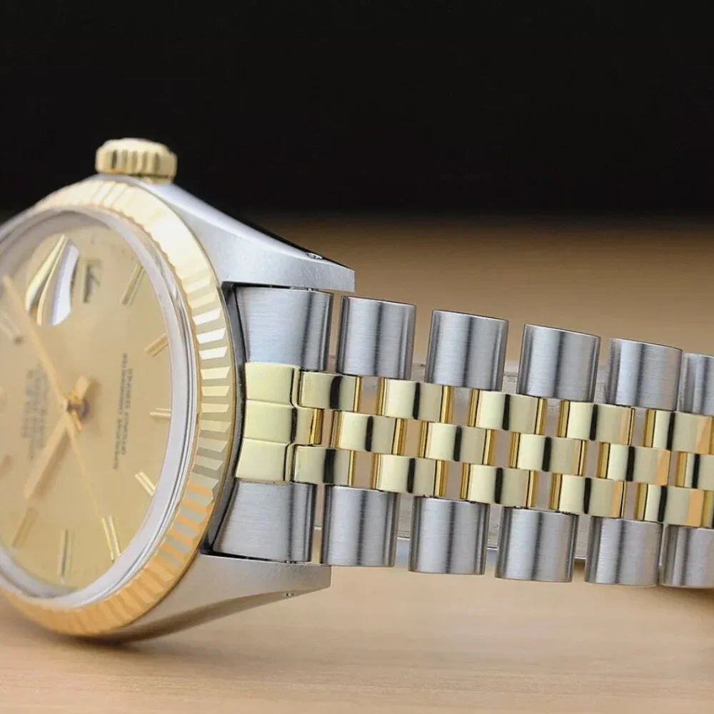 ROLEX MENS 18K GOLD & STAINLESS DATEJUST MINT